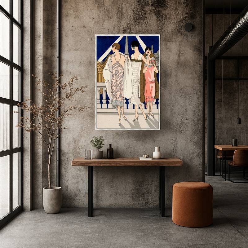 Vintage Couture No. 2 Framed Canvas Wall Art Print