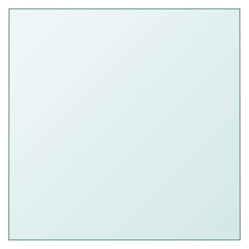 vidaXL Table Top Side Coffee Table Replacement Board Tabletop Tempered Glass - Transparent - 23.6" x 23.6"/ 1