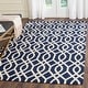 preview thumbnail 2 of 6, SAFAVIEH Handmade Cedar Brook Lera Modern Jute Rug 4' x 6' - Navy/Ivory - Rectangle
