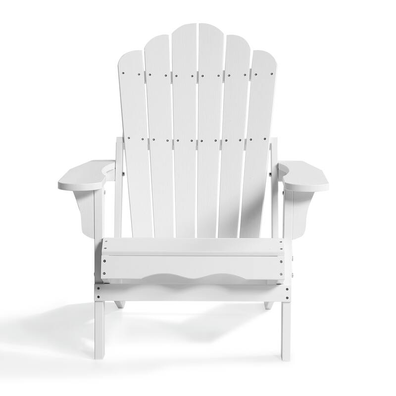 Haven Folding Poly Resin Plastic Adirondack Chair