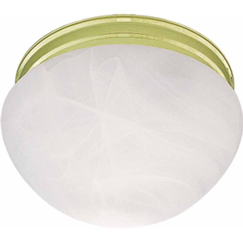 Volume Lighting Marti Single Light 8" Wide Flush Mount Bowl Ceiling - Polished Brass