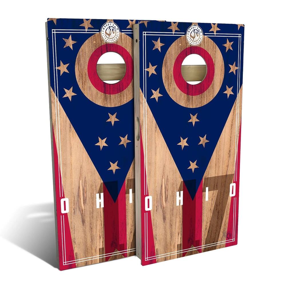 Ohio State Flag 2.0 Outdoor Cornhole Board Set