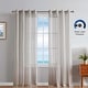 preview thumbnail 15 of 43, Nautica Cordelia Crushed Sheer Grommet Window Curtain Wide Panel Pair