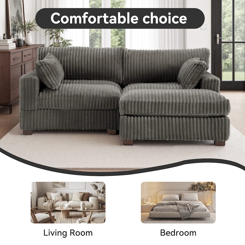 Oversized Plush Modular Sectional Sofa Set L Shaped Couch