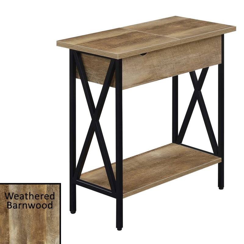 Carbon Loft Ehrlich Flip-top End Table with Charging Station