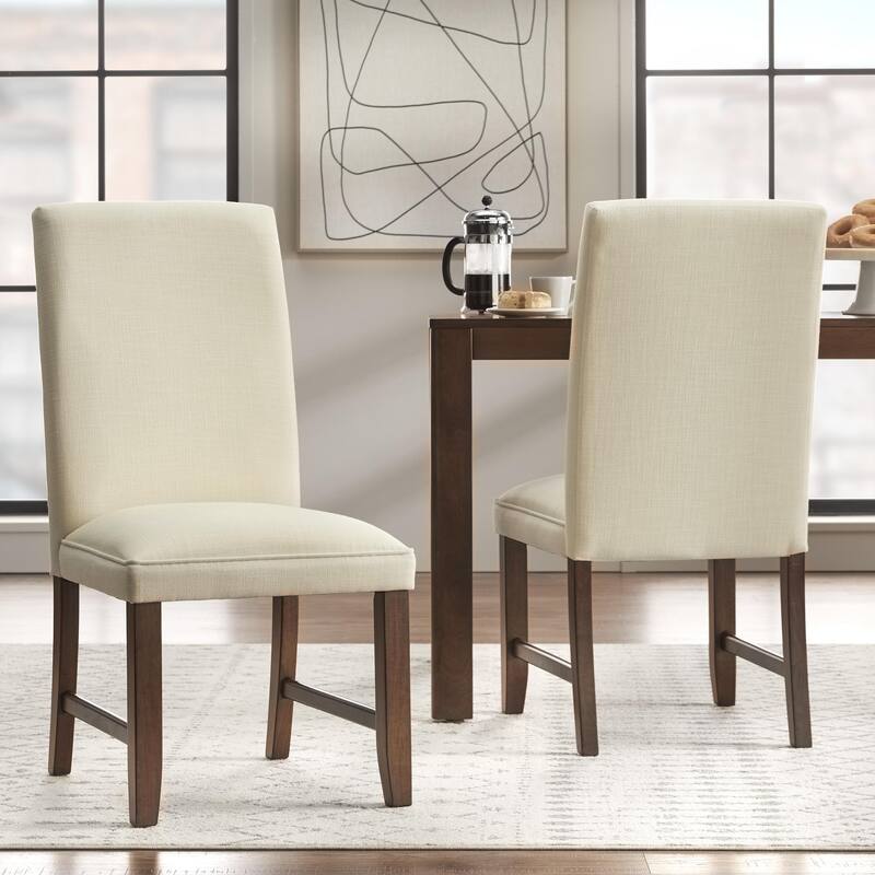 Lifestorey Dakota Parson Dining Chair (Set of 2) - Cream Solid - Set of 2