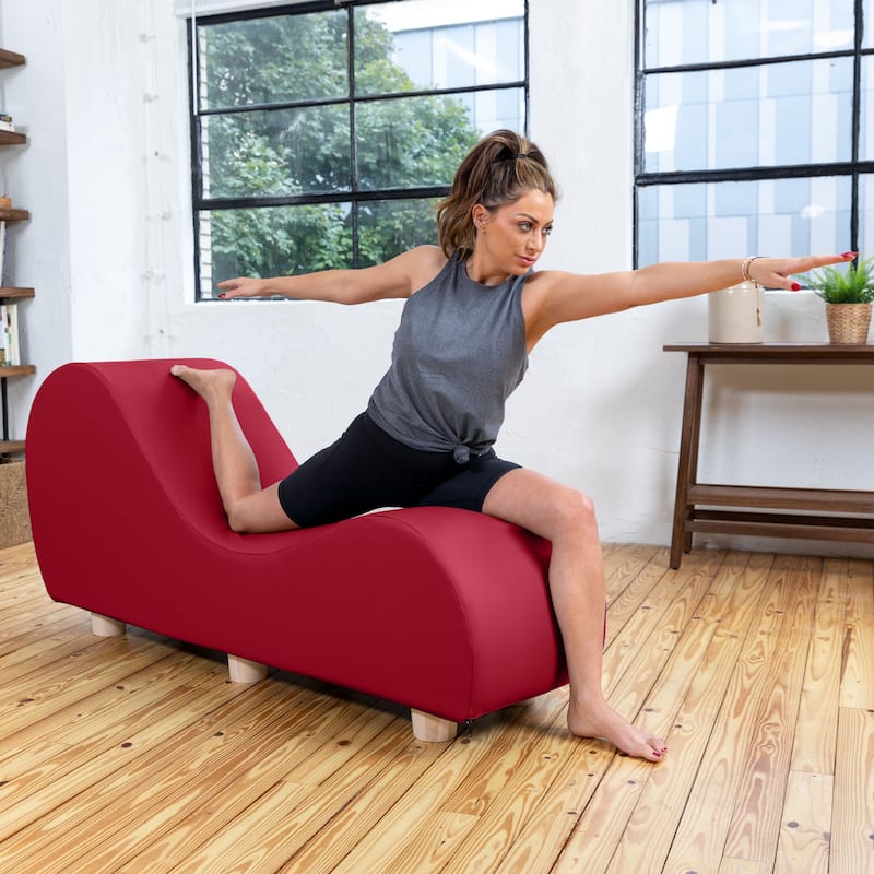 Avana Yoga Chaise Lounge w/ Maple Wood Feet