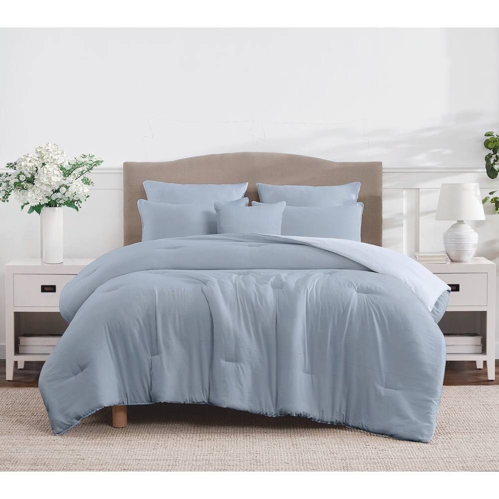 Amherst Reversible Soft Comforter Set with Decorative Pillows