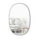 preview thumbnail 8 of 17, Umbra HUB OVAL Wall Mirror 24"x36" - Grey
