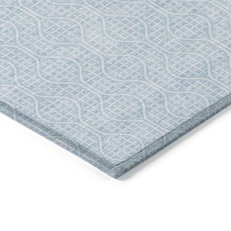 HomeRoots Geometric Transitional Rectangle Outdoor Rug