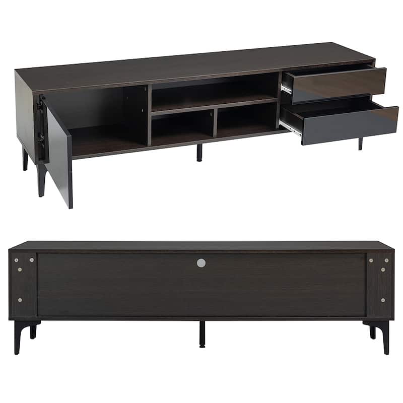 TV Stand for TVs up to 65",Entertainment Center with RGB LED Lights - 62.99inch*13.78inch*17.72inc
