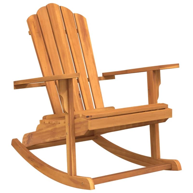 vidaXL Garden Rocking Adirondack Chair Teak Solid teak wood Medium - 39.4 x 30.3 x 38.6 in