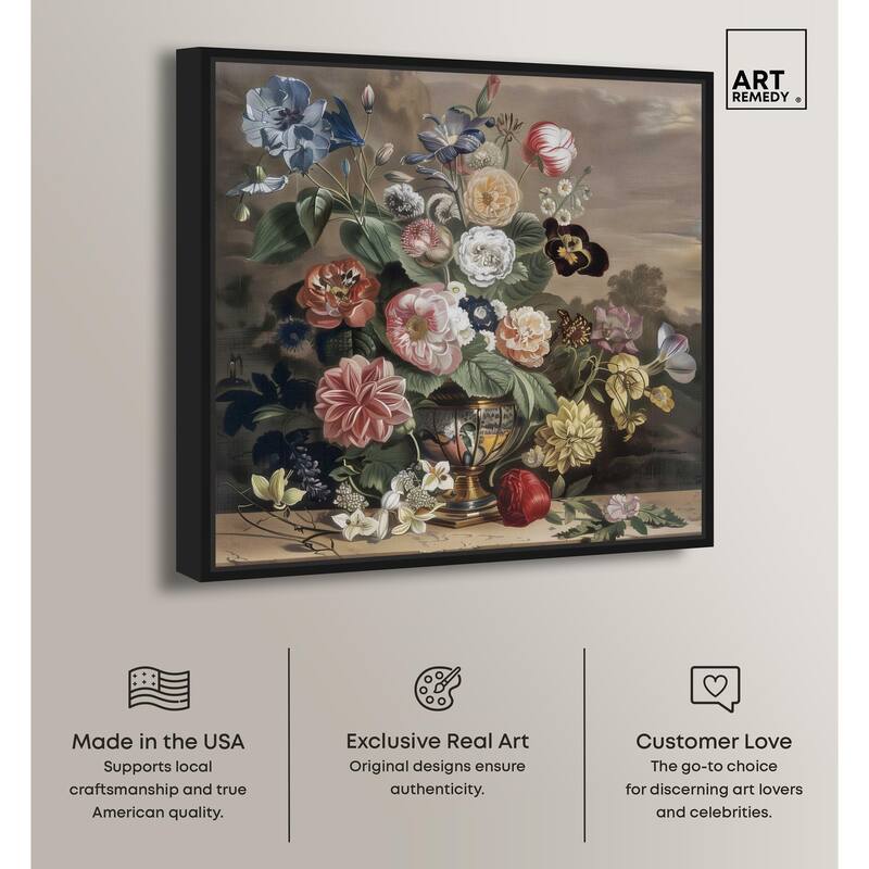 Classical Dream Vase II Canvas by Art Remedy