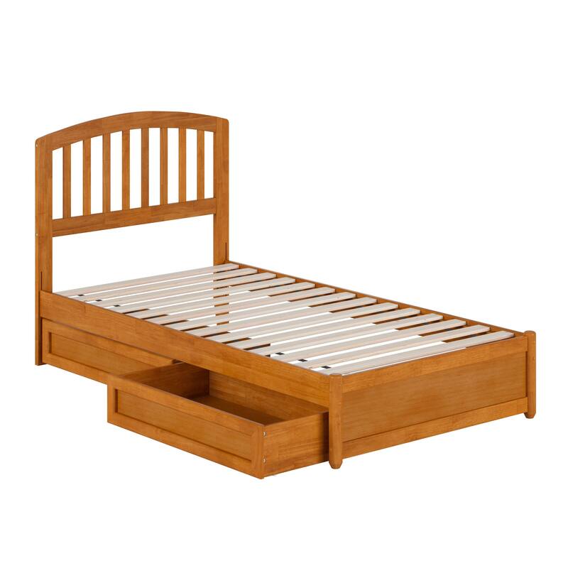 Lucia Platform Bed with Panel Footboard and Storage Drawers