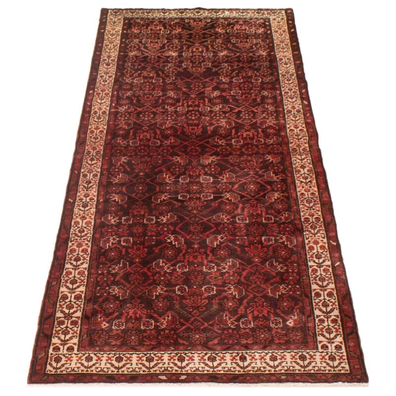 ECARPETGALLERY Hand-knotted Andelz Red Wool Rug - 3'8 x 9'11
