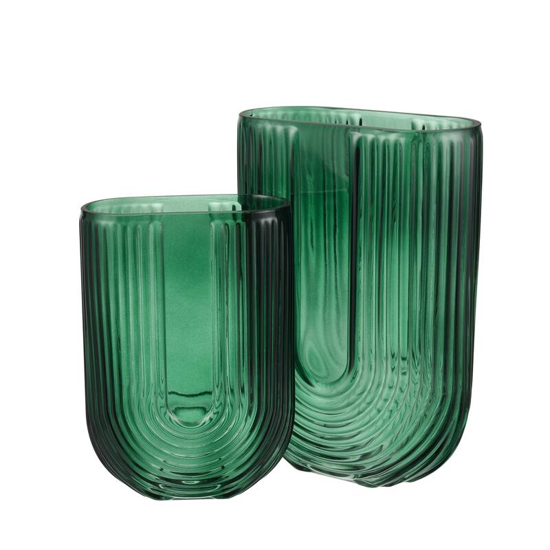 Elk Home Dare Green Finish Glass 6.75 Inch Wide Vase