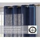 preview thumbnail 27 of 94, HLC.me Abbey Faux Linen Textured Semi Sheer Privacy Light Filtering Transparent Window Grommet Curtain Panels, Pair