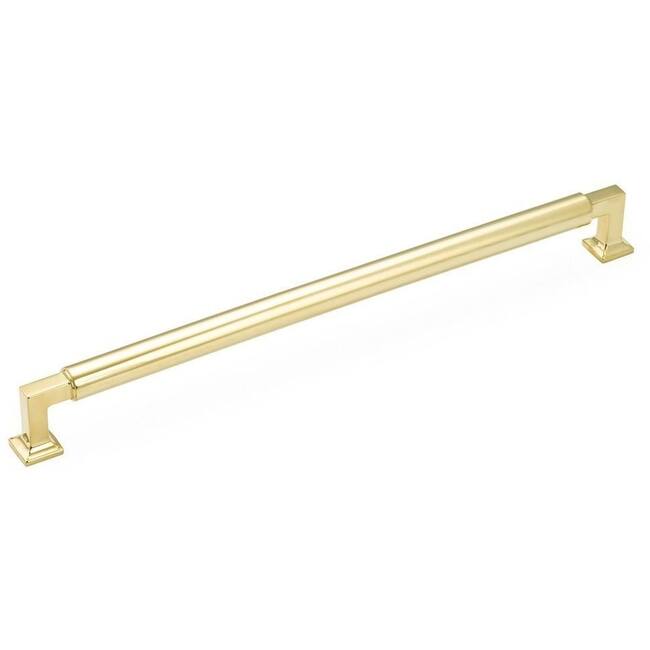 Schaub and Company Haniburton 15" Center to Center Urban Modern Handle - Unlacquered Brass