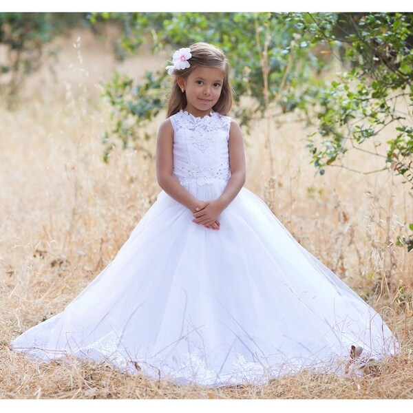 lace and tulle girls dress