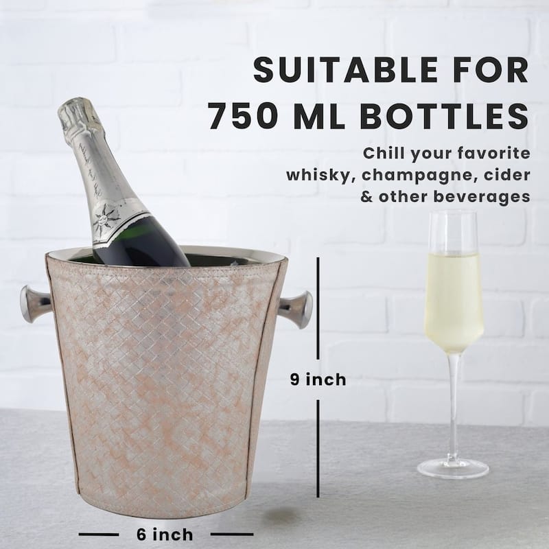 Sol Living Double Walled Stainless Steel Champagne Bucket - 8' x 11'