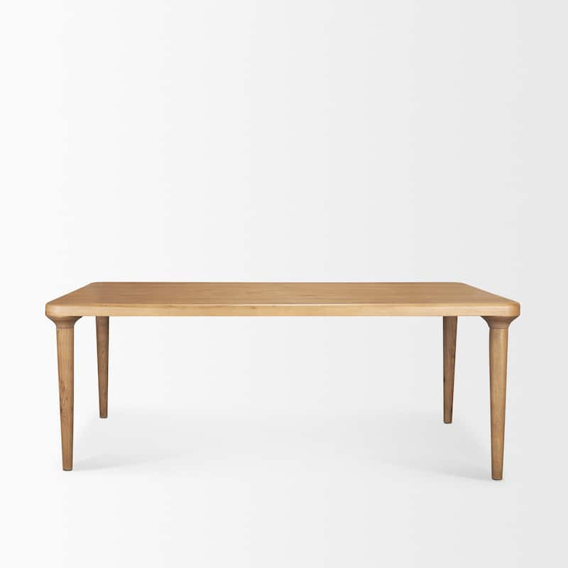 Suvan 84" Medium Brown Rectangular Solid Wood Table