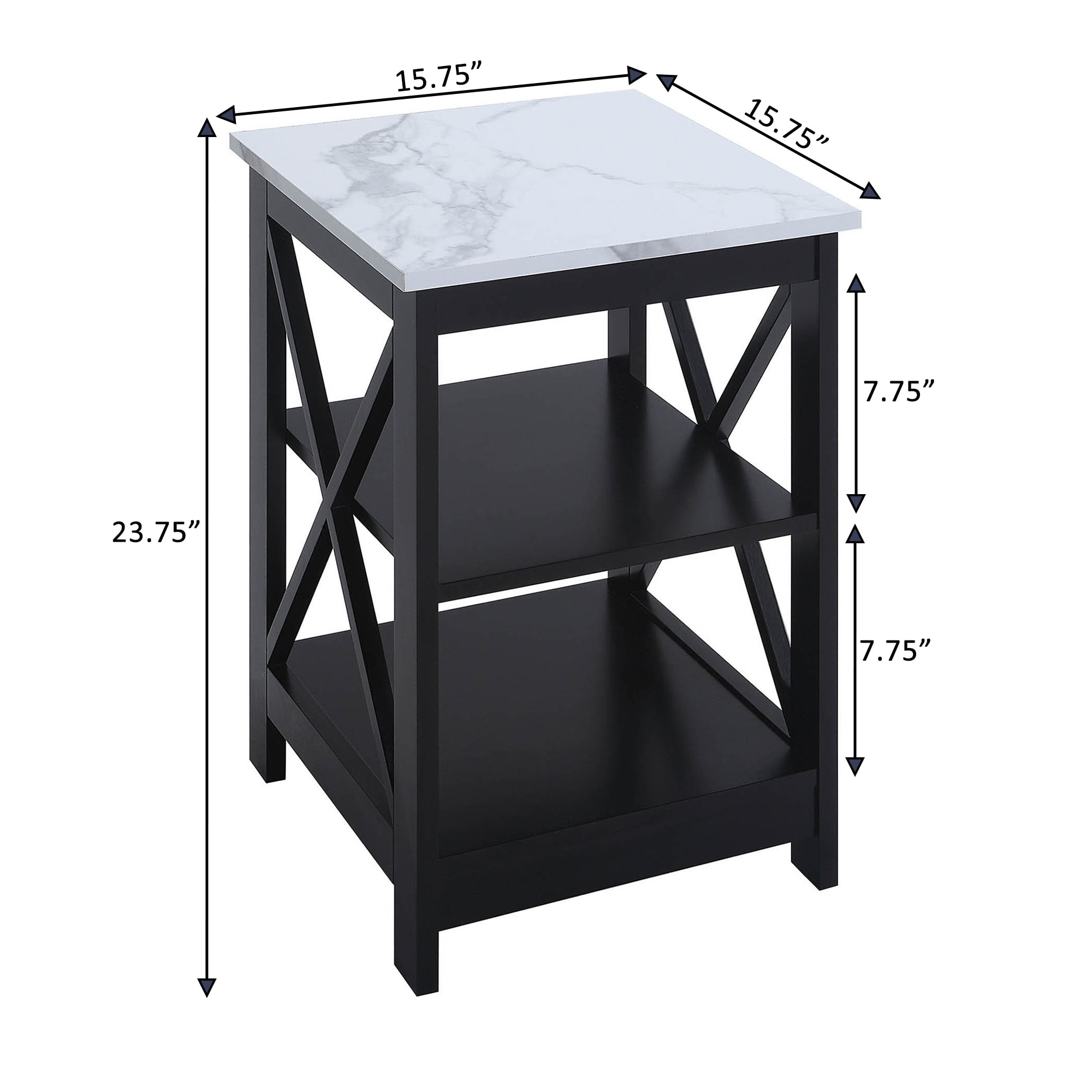 Convenience concepts oxford end sales table with cabinet