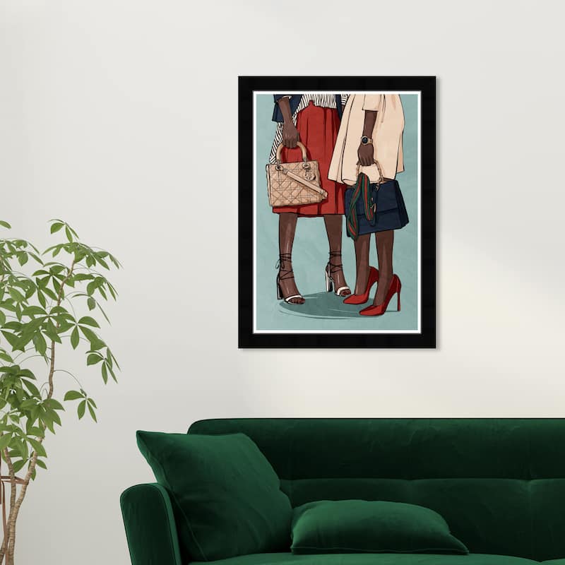 Wynwood Studio Prints Fashion and Glam Into the agreement Blue and Teal Modern & Contemporary Wall Art Canvas Print - Black