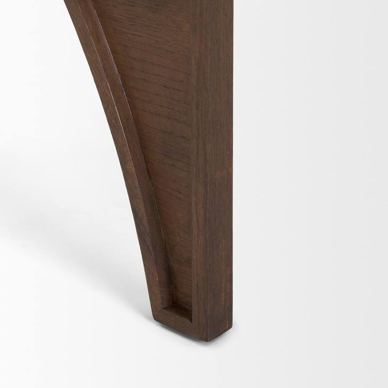 Laraya Medium Brown Wood w/ Arches End Table - 24.0L x 24.0W x 24.0H