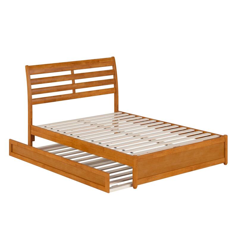 Emelie Platform Bed with Panel Footboard and Twin Trundle