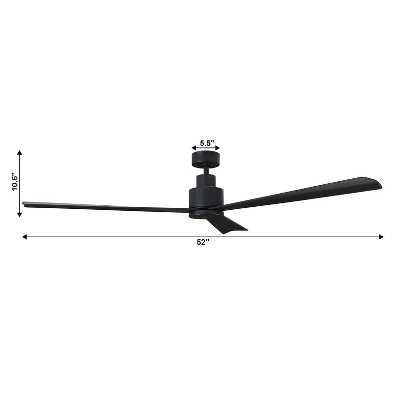 52-in Modern Indoor Outdoor 6-Speed Reversible Ceiling Fan with Remote