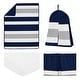 preview thumbnail 2 of 4, Sweet Jojo Designs Navy Blue and Grey Striped Microfiber Collection 4-piece Bumperless Crib Bedding Set