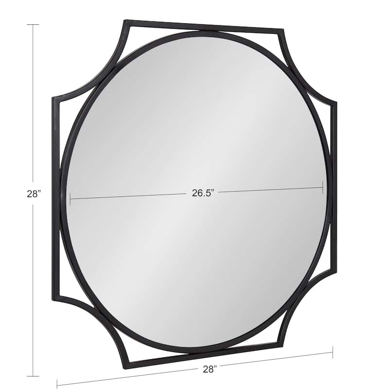 Kate and Laurel Rateau Scalloped Wall Mirror