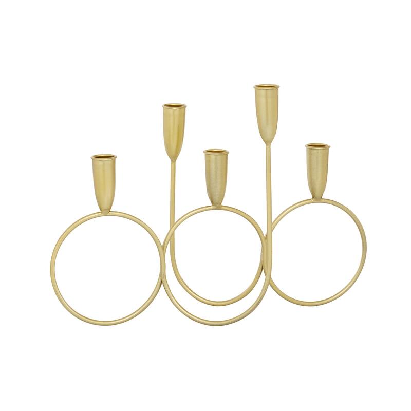 CosmoLiving by Cosmopolitan Gold Metal Candelabra