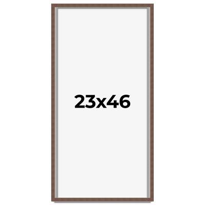 23x46 Shadow Box Frame Brown | 1.125 inches Deep Real Wood Rustic