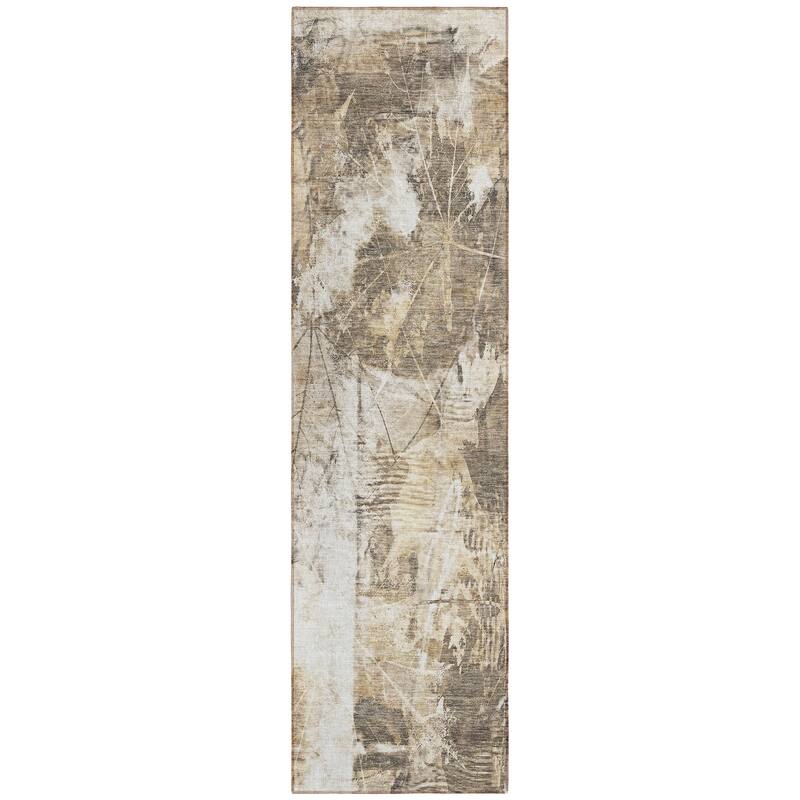 Machine Washable Indoor/ Outdoor Foilage Chantille Rug