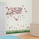 preview thumbnail 2 of 3, Walplus Bird Butterflies Grass Children Kid Wall Sticker Nursery Decor