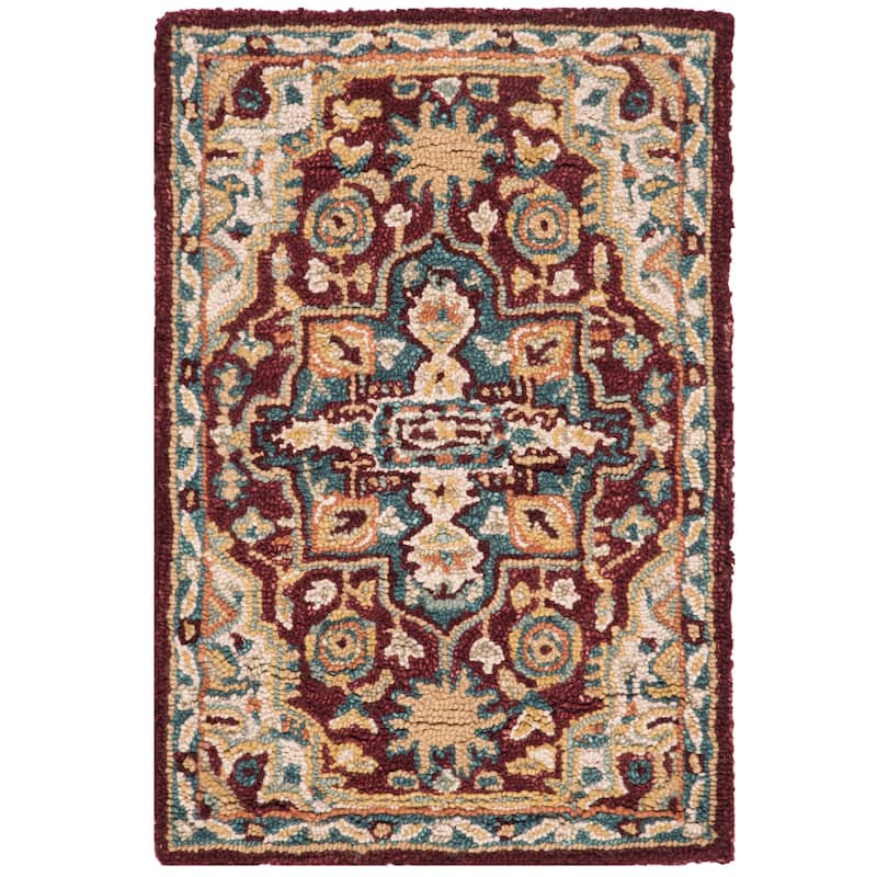 SAFAVIEH Handmade Aspen Renske Boho Tribal Wool Rug - 2' x 3' - Red/Blue