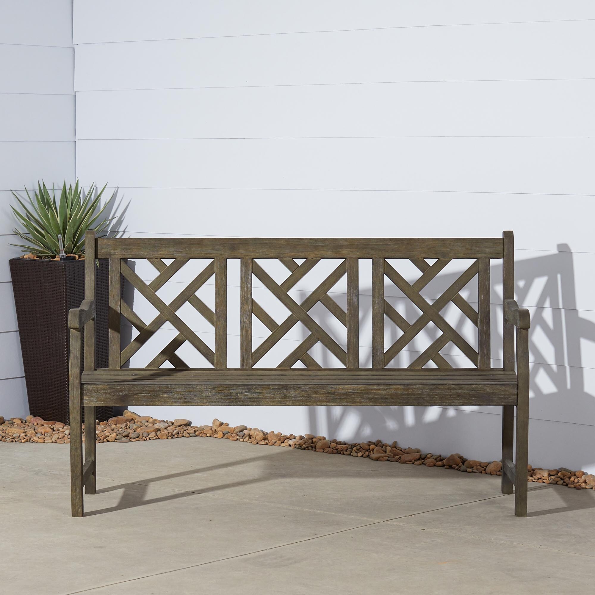 Hardwood garden 2025 bench 3 seater