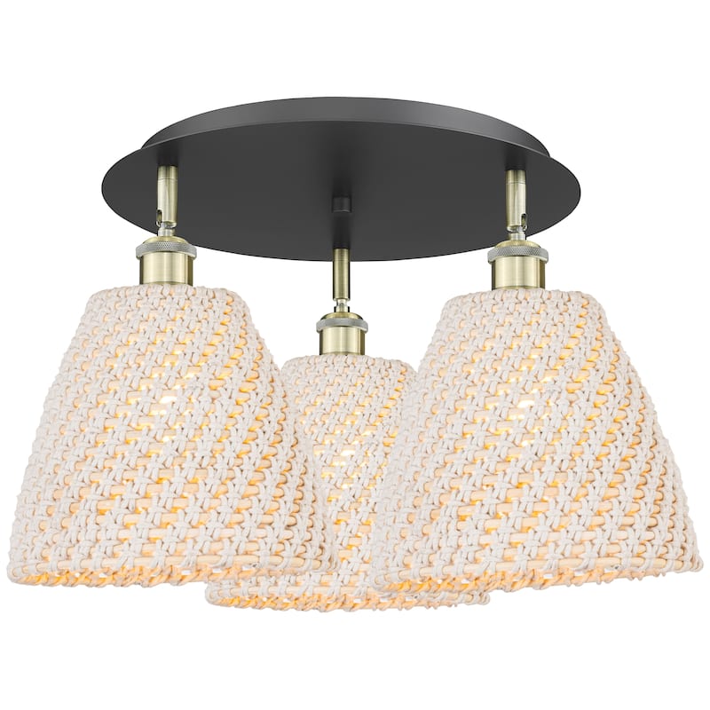 Innovations Lighting Endless Possibilities Ballston - Bristol Natural - 3 Light 21" Flush Mount