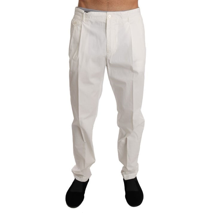 white cotton pants
