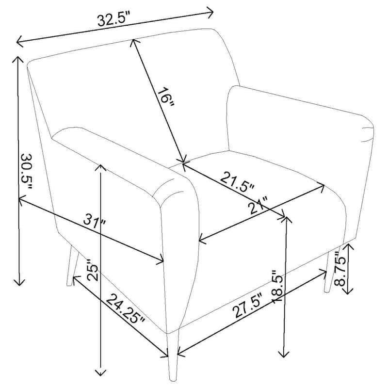 Darlene Upholstered English Arm Accent Chair
