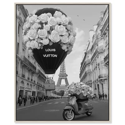 Scooter and Glam Balloon Canvas by Art Remedy