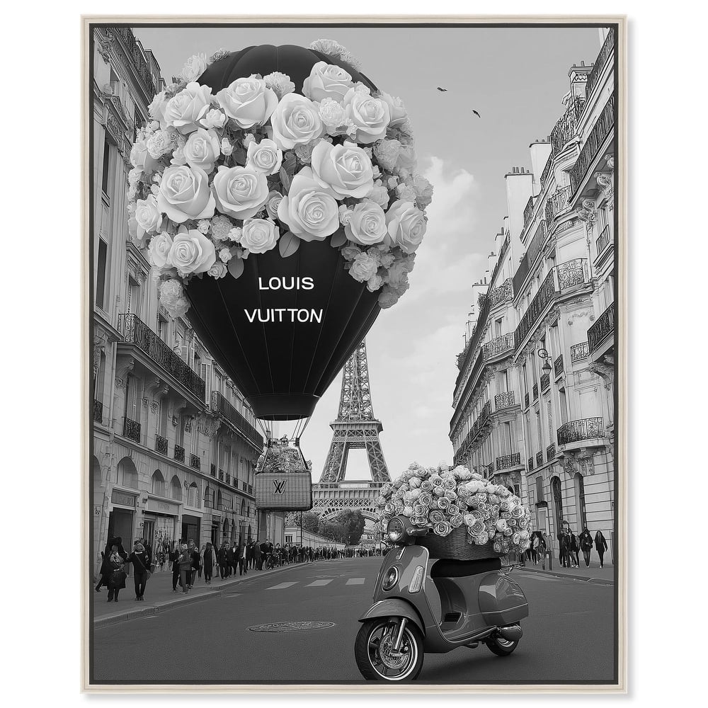 Scooter and Glam Balloon Canvas by Art Remedy