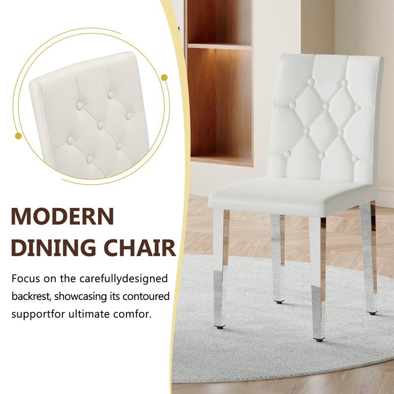 5 Piece Dining Table Set with 39 Inch Round Glass Top X-Shaped Metal Base and 4 PU Chairs