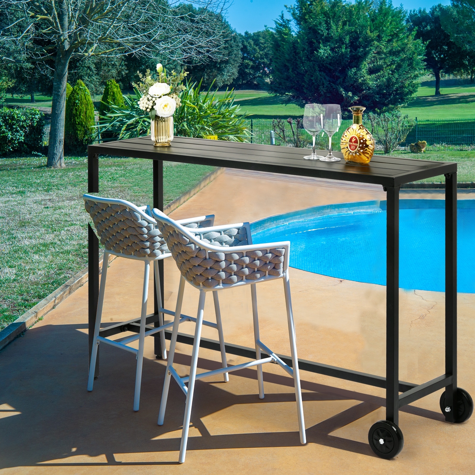 Yitahome Counter Height Outdoor Bar Table Patio Table YITAHOME