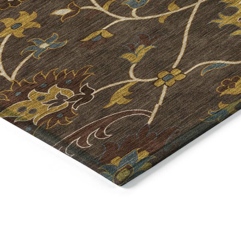 Machine Washable Indoor/ Outdoor Traditional Luna Chantille Rug
