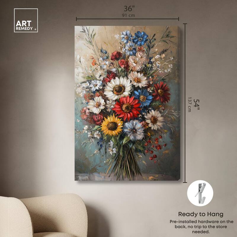 Symphony of Flowers I Canvas by Art Remedy, Gallery Wrapped