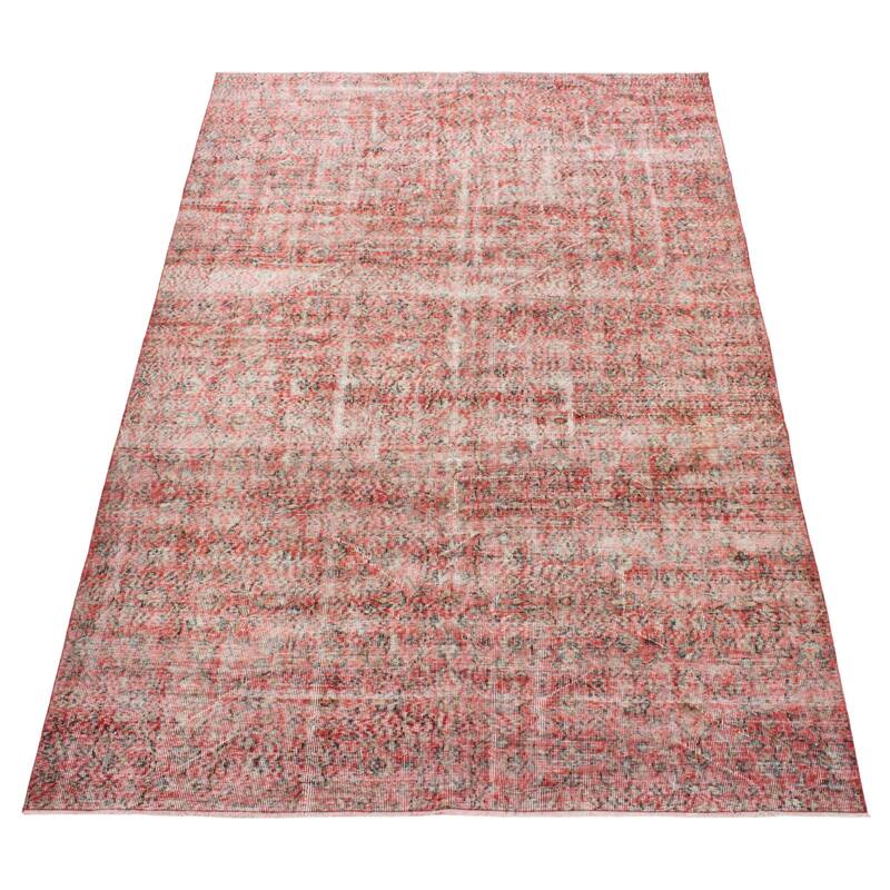 ECARPETGALLERY Hand-knotted Color Transition Dark Red Wool Rug - 6'9 x 9'10