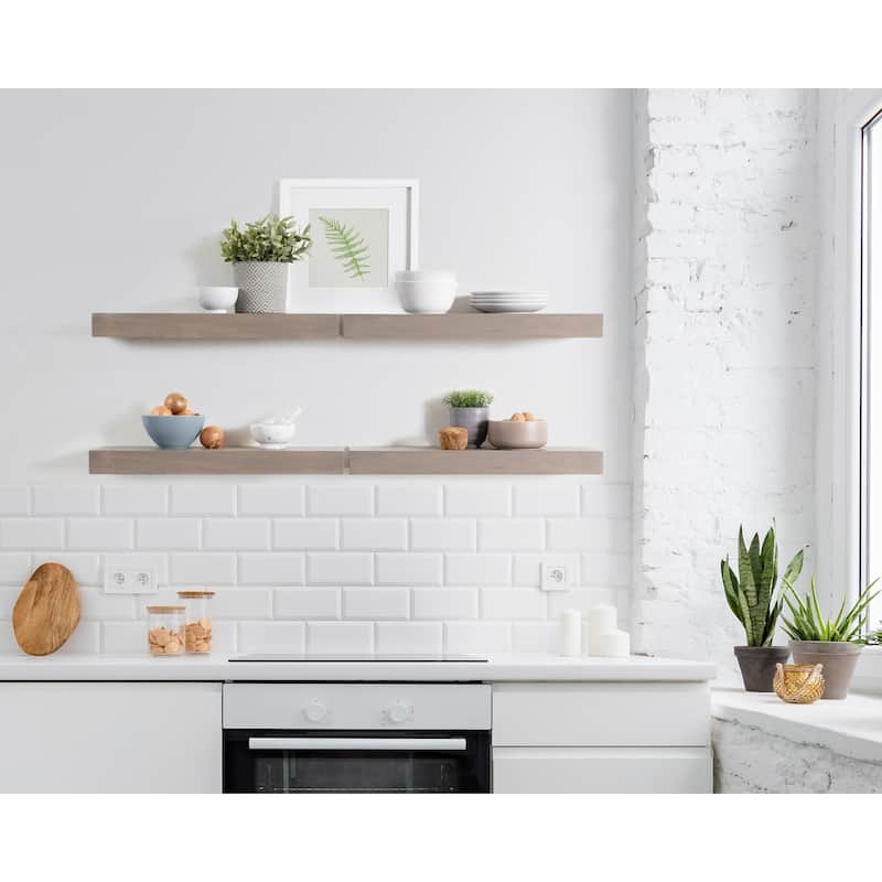 Kate and Laurel Havlock Wood Shelf Set