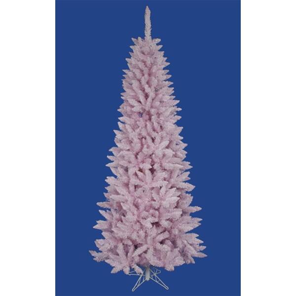 Shop 9 Flocked Cupcake Pink Artificial Spruce Slim Christmas Tree Unlit Overstock 16561358